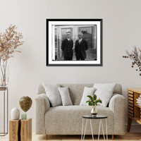 Historic Framed Print, Capt. Paul Foley & James S. Easby Smith, 11/17/25,  17-7/8" x 21-7/8"