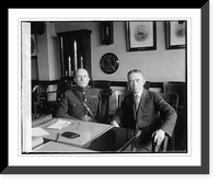 Historic Framed Print, Maj. Hewy Leonard, U.S.M.C. & Capt. Paul Foley, U.S.N., 11/16/25,  17-7/8" x 21-7/8"