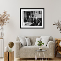 Historic Framed Print, Maj. Hewy Leonard, U.S.M.C. & Capt. Paul Foley, U.S.N., 11/16/25,  17-7/8" x 21-7/8"