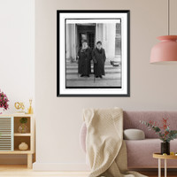 Historic Framed Print, Chief Rabbis G. Wolf Margolis & Abraham A. Yudelovitch, 11/10/25,  17-7/8" x 21-7/8"