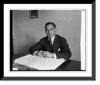 Historic Framed Print, Com. Silvio Scaroni of Italian Embassy, 11/10/25,  17-7/8" x 21-7/8"