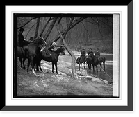 Historic Framed Print, 1st treasure hunt of Riding & Hunt Club, 12/21/25,  17-7/8" x 21-7/8"