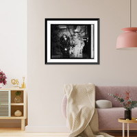 Historic Framed Print, Ensign Elliot M. Moore and Janet Moffett, 1/19/26,  17-7/8" x 21-7/8"
