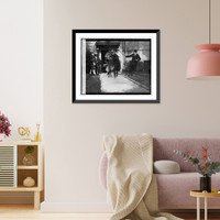 Historic Framed Print, Mr. & Mrs. Howard Tucker after wedding, 1/26/26,  17-7/8" x 21-7/8"