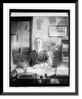 Historic Framed Print, Col. H.B. Crosby, Chief of Infantry, 2/17/26,  17-7/8" x 21-7/8"