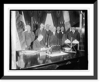 Historic Framed Print, Coolidge signing tax bill, 2/26/26,  17-7/8" x 21-7/8"