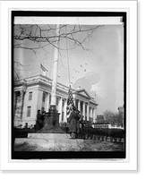 Historic Framed Print, Dedication of flagstaffs at Red Cross bldg., 2/20/26,  17-7/8" x 21-7/8" Historic Framed Print, Dedication of flagstaffs at Red Cross bldg., 2/20/26,  17-7/8" x 21-7/8"