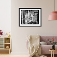 Historic Framed Print, H.B. Henrickson of Bu. of Stds. with Lt. Macreadye barograph, 3/19/26,  17-7/8" x 21-7/8"