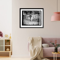 Historic Framed Print, C.E. Perkins on Minnie Spaghetti,  3/19/26,  17-7/8" x 21-7/8"