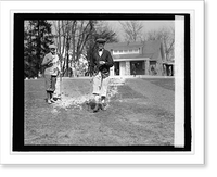 Historic Framed Print, Rep. Coyle & Sec. Jardine at Chevy Chase, [4/10/26],  17-7/8" x 21-7/8"