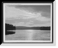 Historic Framed Print, Sunset, Lake Waban, Wellesley College, Mass.,  17-7/8" x 21-7/8"