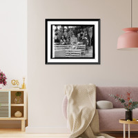 Historic Framed Print, Clark Griffith & family, 4/13/26,  17-7/8" x 21-7/8"