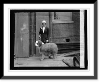 Mrs. Robt. W. Hopkins with English sheep dog, 4/19/26, Vintage Poster