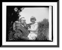 Historic Framed Print, Coolidge & Beverly Moffett dau[ghter] of Admiral Moffett, 5/6/26,  17-7/8" x 21-7/8"