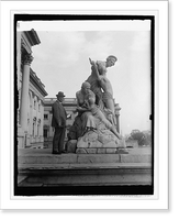 Chas. E. Fairman with rescue statue at Capitol, 4/26/27 i.e., 4/26/26?, Vintage Print