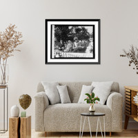 Historic Framed Print, Taft, Mrs. Dawes, Prince Adolphus & Coolidge at Ericsson Mem., [5/29/26],  17-7/8" x 21-7/8"