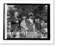 Historic Framed Print, Taft, Mrs. Dawes, Prince Adolphus & Coolidge at Ericsson Mem., 5/29/26,  17-7/8" x 21-7/8"