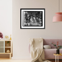 Historic Framed Print, Taft, Mrs. Dawes, Prince Adolphus & Coolidge at Ericsson Mem., 5/29/26,  17-7/8" x 21-7/8"