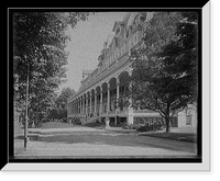 Historic Framed Print, Fort William Henry Hotel, north facade, Lake George, N.Y.,  17-7/8" x 21-7/8"