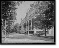 Historic Framed Print, Fort William Henry Hotel, north facade, Lake George, N.Y.,  17-7/8" x 21-7/8"