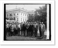 Historic Framed Print, Coolidge with Indiana State Rep. Comm. & Sen. Watson, 6/11/26,  17-7/8" x 21-7/8"