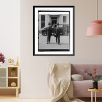 Historic Framed Print, Alberto Salomon & Minister Velarde of Peru, 6/22/26,  17-7/8" x 21-7/8"