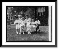 Historic Framed Print, Sec. & Mrs. Davis with Jean, Jane, Jewell, Joan, Jimmie, [7/7/26],  17-7/8" x 21-7/8"