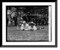 Historic Framed Print, Sec. Davis & Jimmie at Mooseheart, 7/7/26,  17-7/8" x 21-7/8"