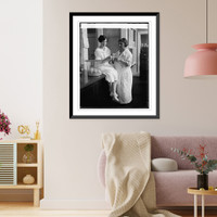 Miss Hattie E. Alexander & Mrs. S.A. Carlin testing serum, U.S.P.H.S., 7/8/26 Classic, Vintage Wall Art