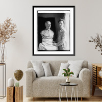 Historic Framed Print, Atchinson & Bust of August B. Leguia, [7/29/26],  17-7/8" x 21-7/8"