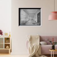 Historic Framed Print, Ladies parlor, Fort William Henry Hotel, Lake George, N.Y.,  17-7/8" x 21-7/8"