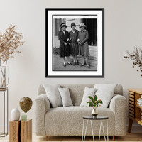 Historic Framed Print, Pauline Bostrom, Ingrid Hammardberg & Ellis Bostrom, 10/14/26,  17-7/8" x 21-7/8"