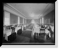 Historic Framed Print, Main dining room, Fort William Henry Hotel, Lake George, N.Y.,  17-7/8" x 21-7/8"