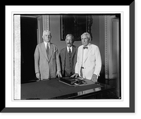 Historic Framed Print, D.J. Callaghan, J.A. Flaherty, Secty. Kellogg, 8/13/26,  17-7/8" x 21-7/8"