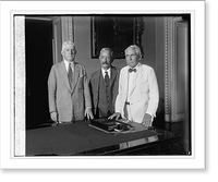 Historic Framed Print, D.J. Callaghan, J.A. Flaherty, Secty. Kellogg, 8/13/26,  17-7/8" x 21-7/8"