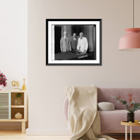 Historic Framed Print, D.J. Callaghan, J.A. Flaherty, Secty. Kellogg, 8/13/26,  17-7/8" x 21-7/8"