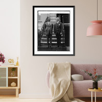 Historic Framed Print, Sanchez Latour (R) Gen. Fedrico Aguilar (L), 8/19/26,  17-7/8" x 21-7/8"