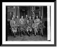 Historic Framed Print, Foreign Military Attaches with General Summerall, 11/29/26,  17-7/8" x 21-7/8"