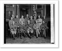 Historic Framed Print, Foreign Military Attaches with General Summerall, 11/29/26,  17-7/8" x 21-7/8"