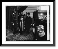 Historic Framed Print, Mr. & Mrs. Coolidge at Romanian Legation, 10/19/26,  17-7/8" x 21-7/8"