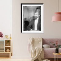 Historic Framed Print, Lucien Rerolle, sitting,  17-7/8" x 21-7/8"