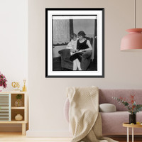 Senora de Young, wife of the Naval attache of Chile and daughter Sonia, Vintage Print