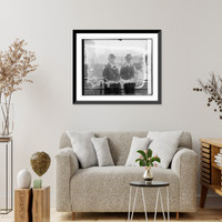 Historic Framed Print, Sen. Chas. S. Deneen & Col. Frank Smith, 1/18/27,  17-7/8" x 21-7/8"