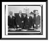 Historic Framed Print, Wm. S. Vare, Jim Reed, Wm. B. Wilson, & Mayor Kendrick, 1/15/27,  17-7/8" x 21-7/8"
