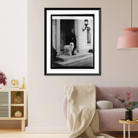 Historic Framed Print, Pres. Coolidge at Patterson house, 3/15/27 - 2,  17-7/8" x 21-7/8"