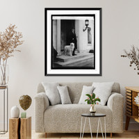 Historic Framed Print, Pres. Coolidge at Patterson house, 3/15/27 - 2,  17-7/8" x 21-7/8"