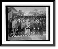 Historic Framed Print, Pres. Coolidge with Veterans of Foreign Wars, 4/18/27,  17-7/8" x 21-7/8"
