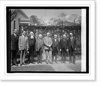 Historic Framed Print, Pres. Coolidge with Veterans of Foreign Wars, 4/18/27,  17-7/8" x 21-7/8"