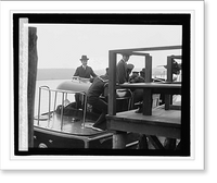 Historic Framed Print, Pres. Coolidge on Cyrus H.K. Curtis yacht, 4/19/27,  17-7/8" x 21-7/8"