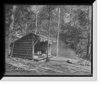 Historic Framed Print, An Open camp, Raquette Lake, Adirondack Mts., N.Y.,  17-7/8" x 21-7/8"